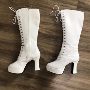 White GoGo Boots